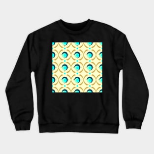 Beads and Scallops Repeat Gold on Buttercream Crewneck Sweatshirt